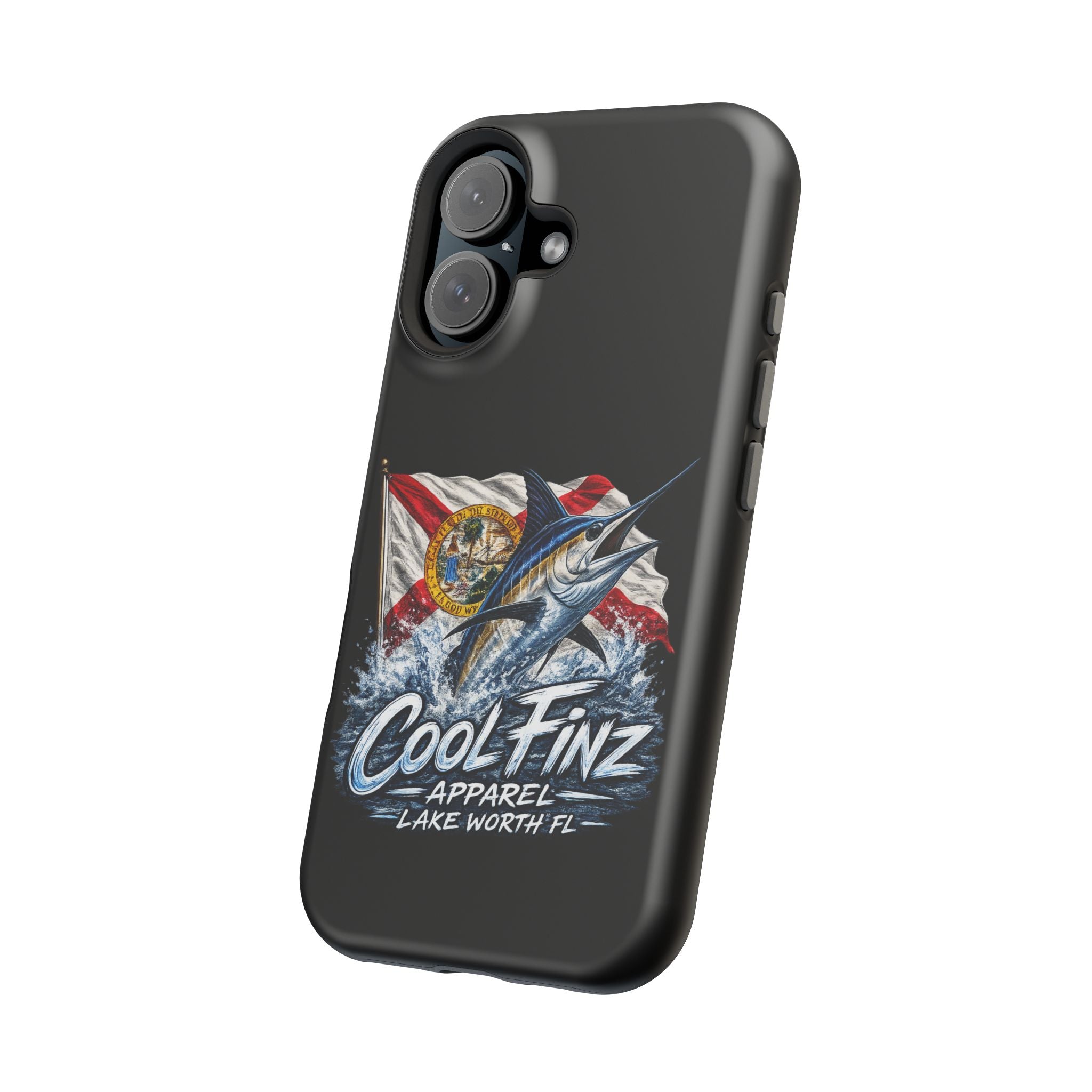 Phone Case — CoolFinz Marlin Design with Florida Flag (Magnetic Impact-Resistant)