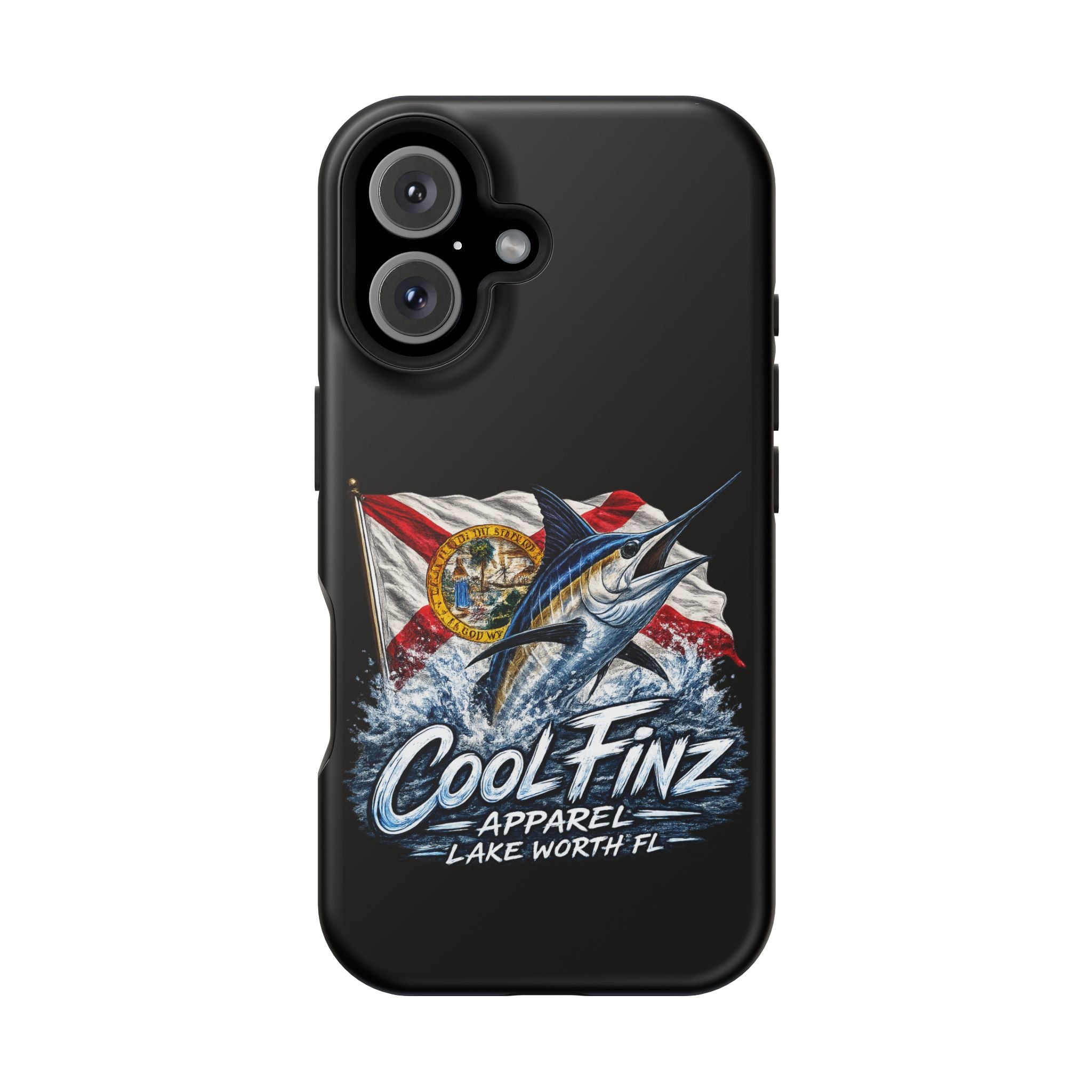 Phone Case — CoolFinz Marlin Design with Florida Flag (Magnetic Impact-Resistant)