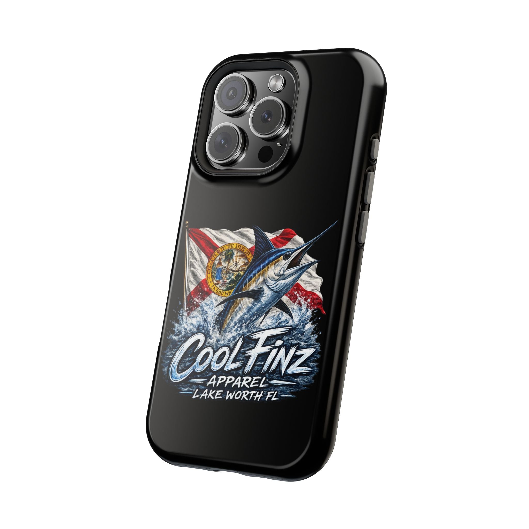 Phone Case — CoolFinz Marlin Design with Florida Flag (Magnetic Impact-Resistant)