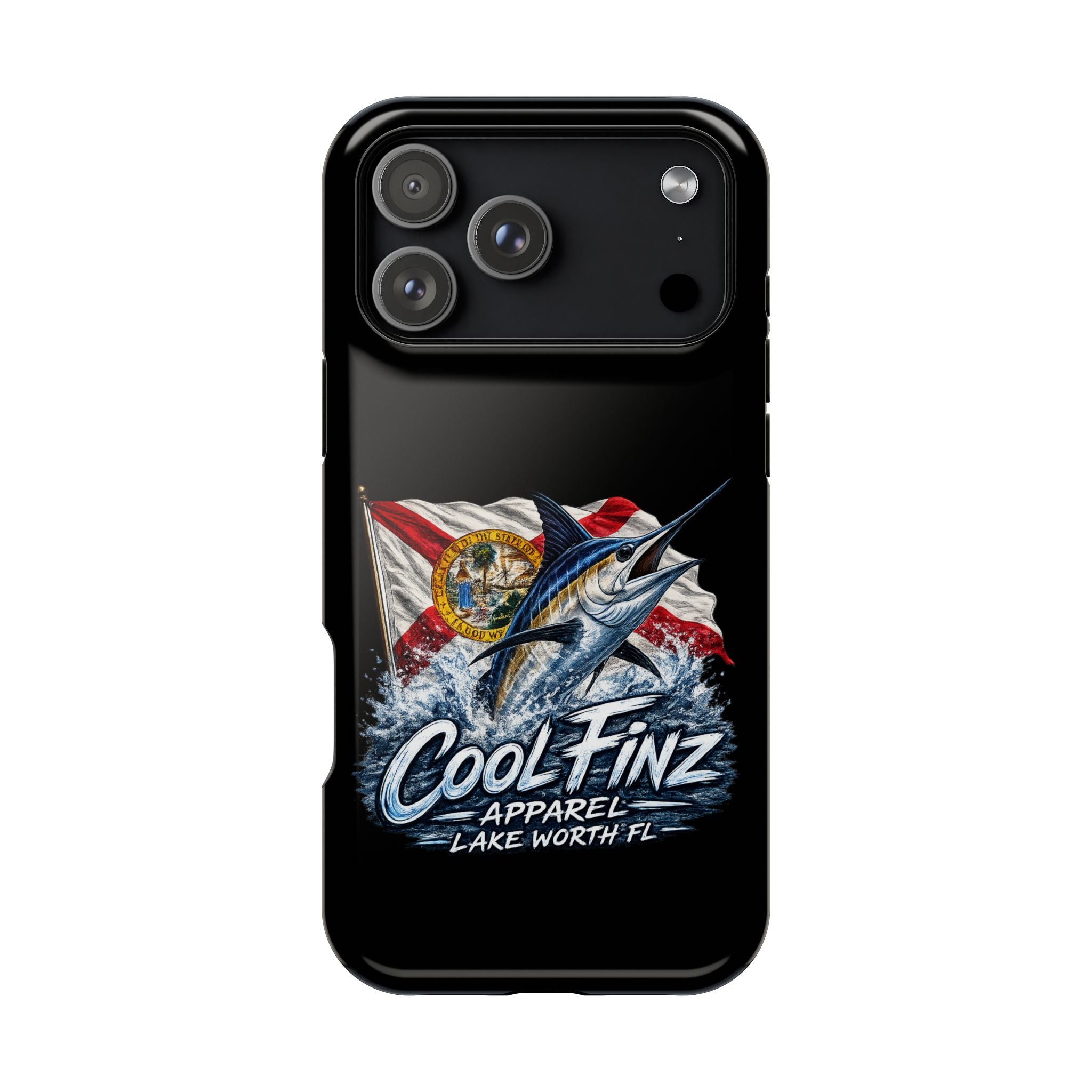 Phone Case — CoolFinz Marlin Design with Florida Flag (Magnetic Impact-Resistant)