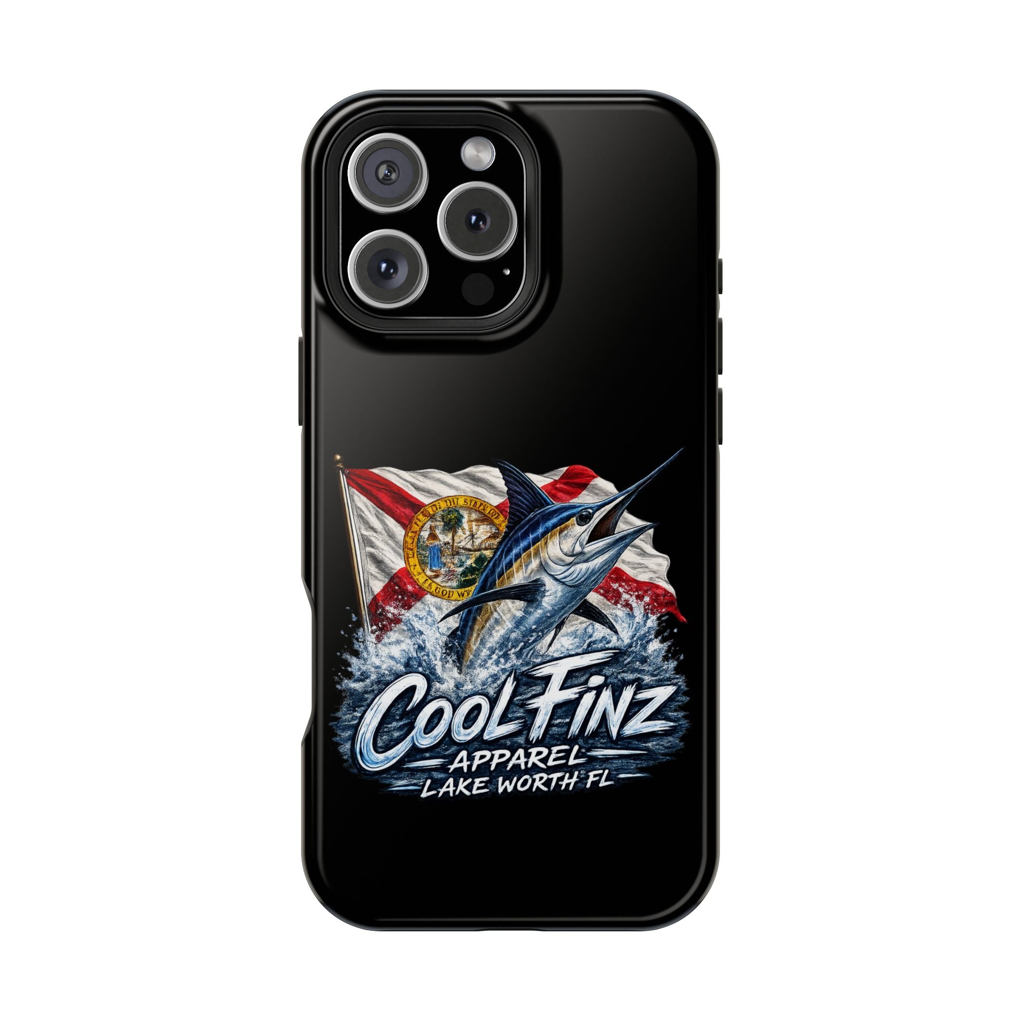 Phone Case — CoolFinz Marlin Design with Florida Flag (Magnetic Impact-Resistant)