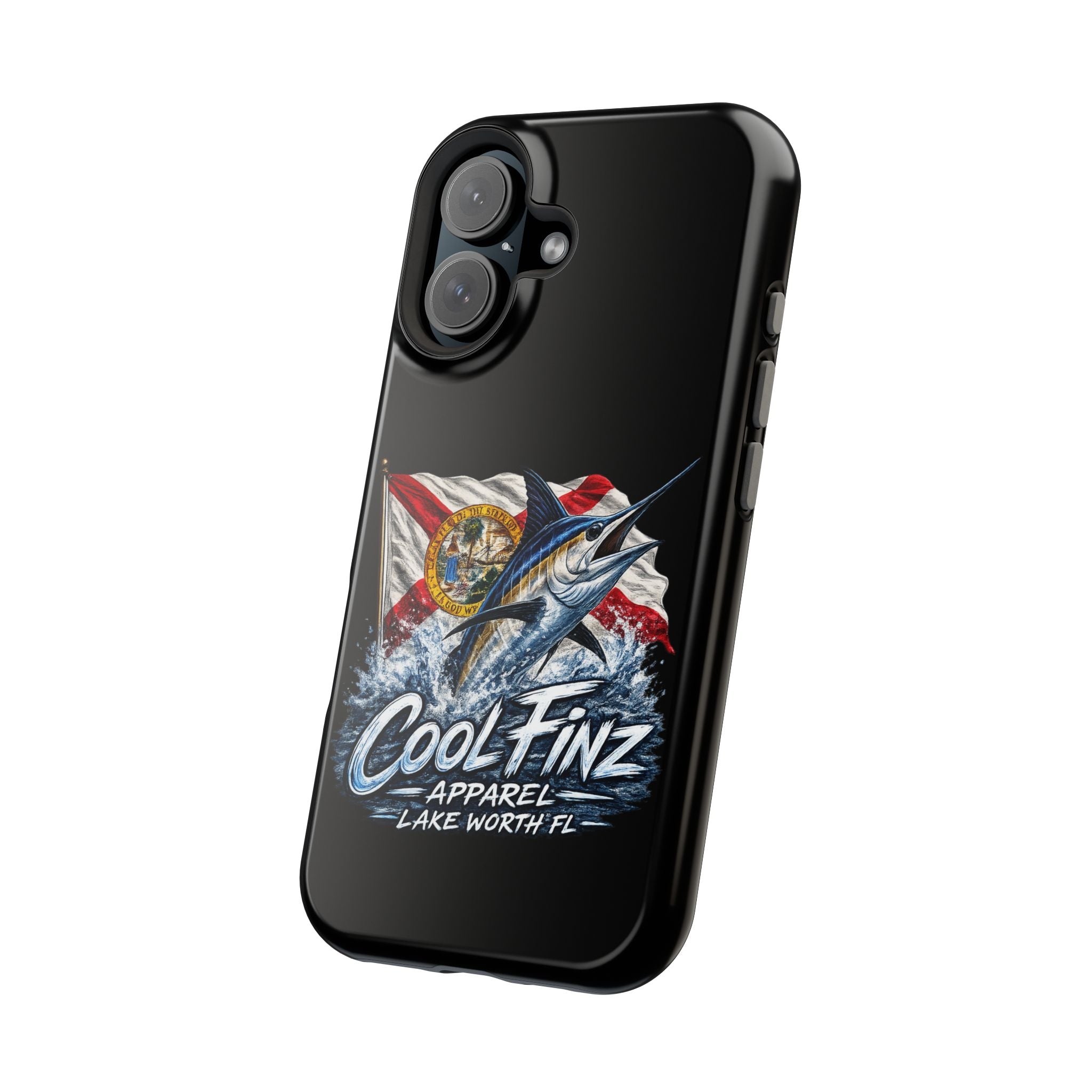 Phone Case — CoolFinz Marlin Design with Florida Flag (Magnetic Impact-Resistant)