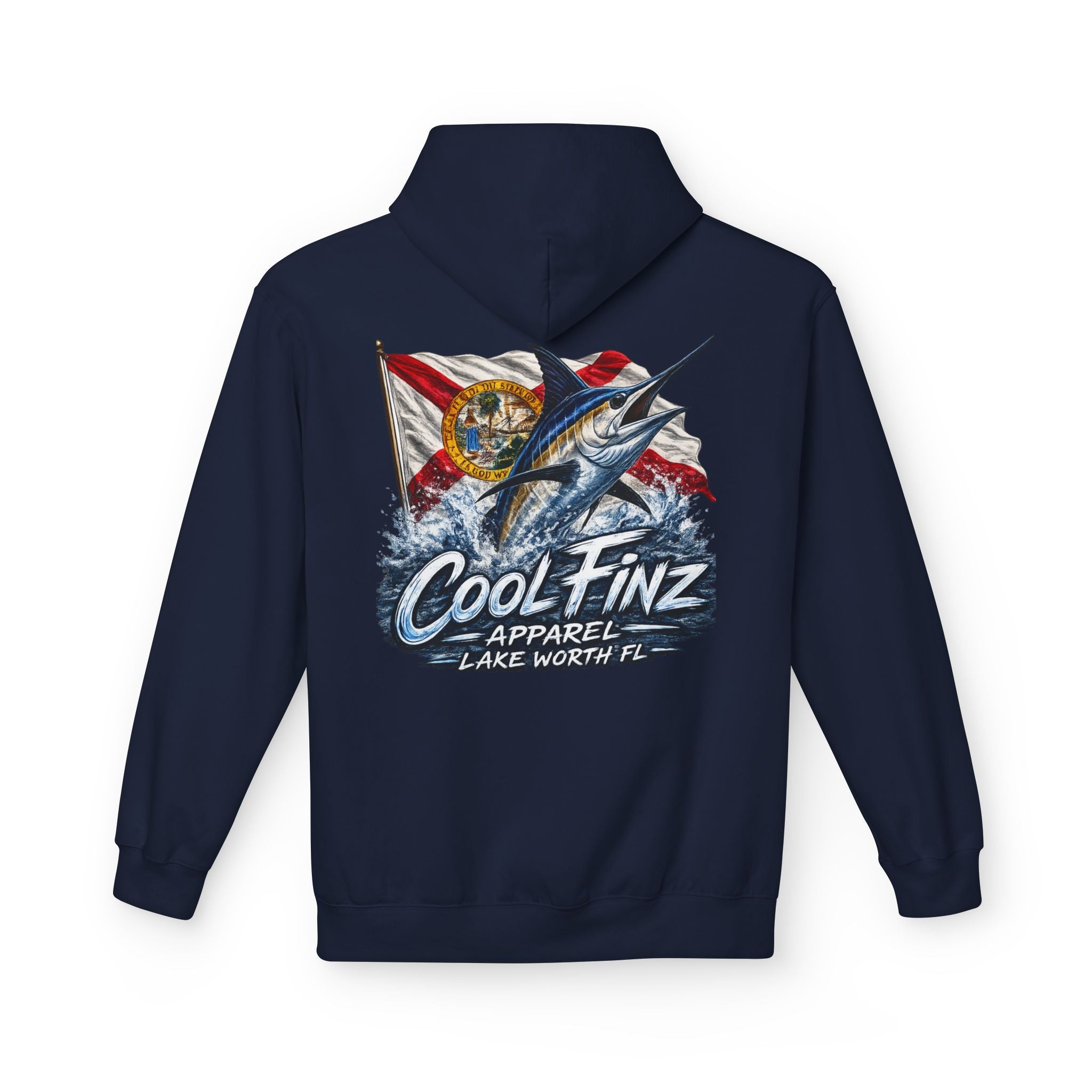 Cool.Finz Hoodie — Retro Mahi Mahi Fishing Flag Graphic Hoodie