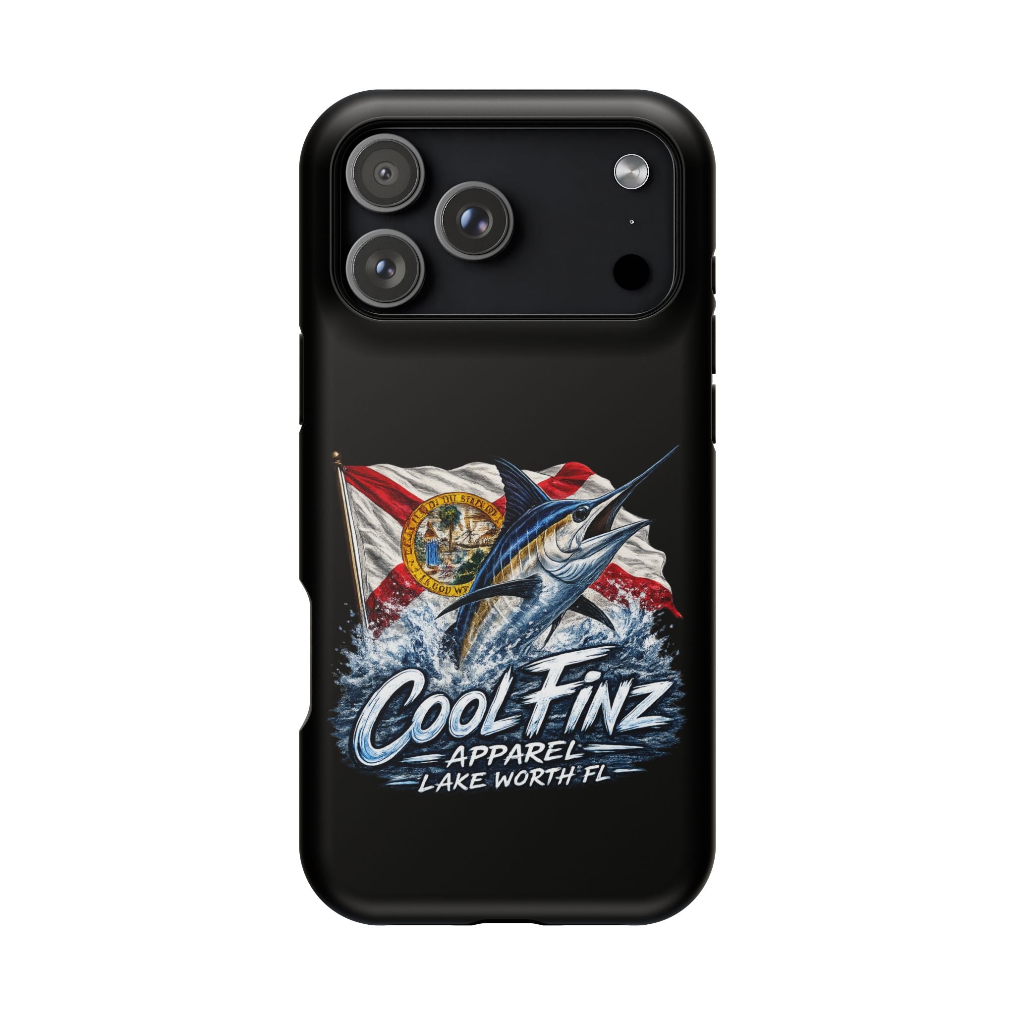 Phone Case — CoolFinz Marlin Design with Florida Flag (Magnetic Impact-Resistant)