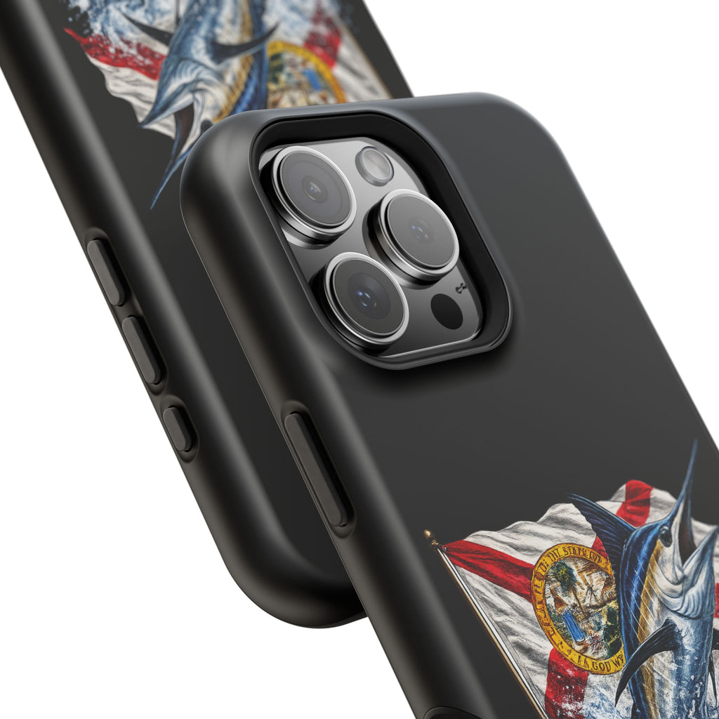 Phone Case — CoolFinz Marlin Design with Florida Flag (Magnetic Impact-Resistant)