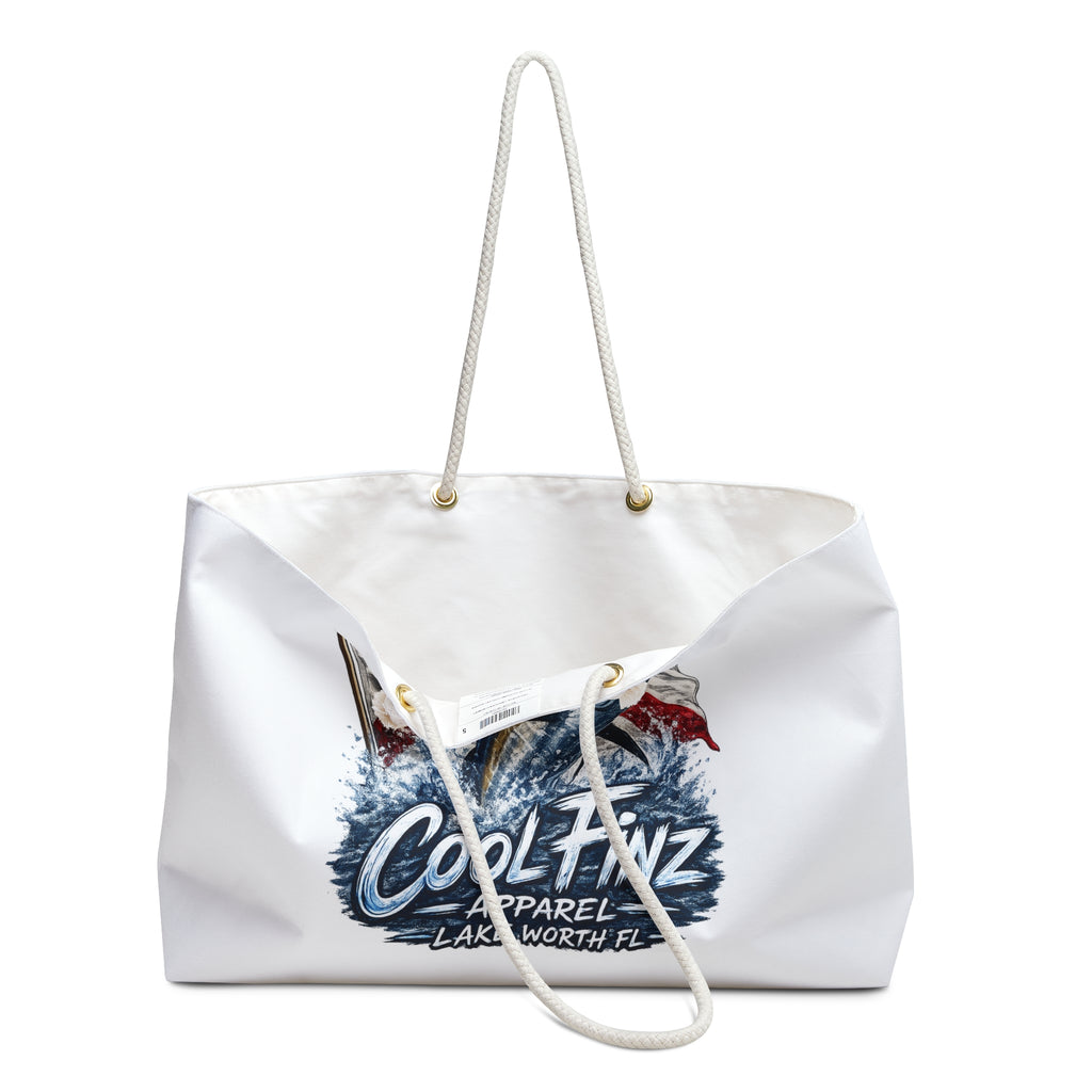 Weekender Bag: CoolFinz Apparel Marlin Beach Tote — Lake Worth Florida Nautical Travel Bag