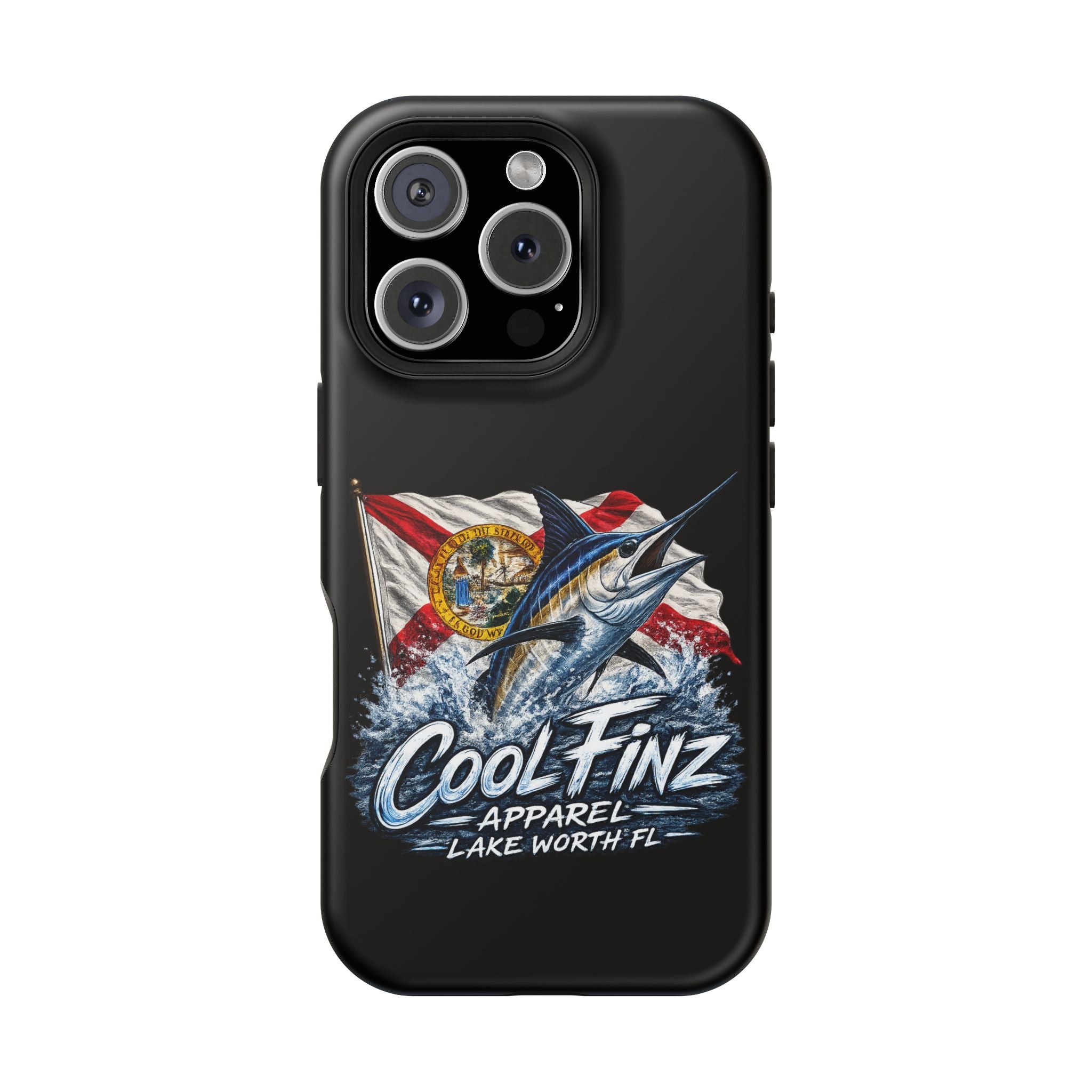 Phone Case — CoolFinz Marlin Design with Florida Flag (Magnetic Impact-Resistant)