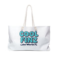 Weekender Bag — "Cool Finz" Lake Worth FL Beach Tote