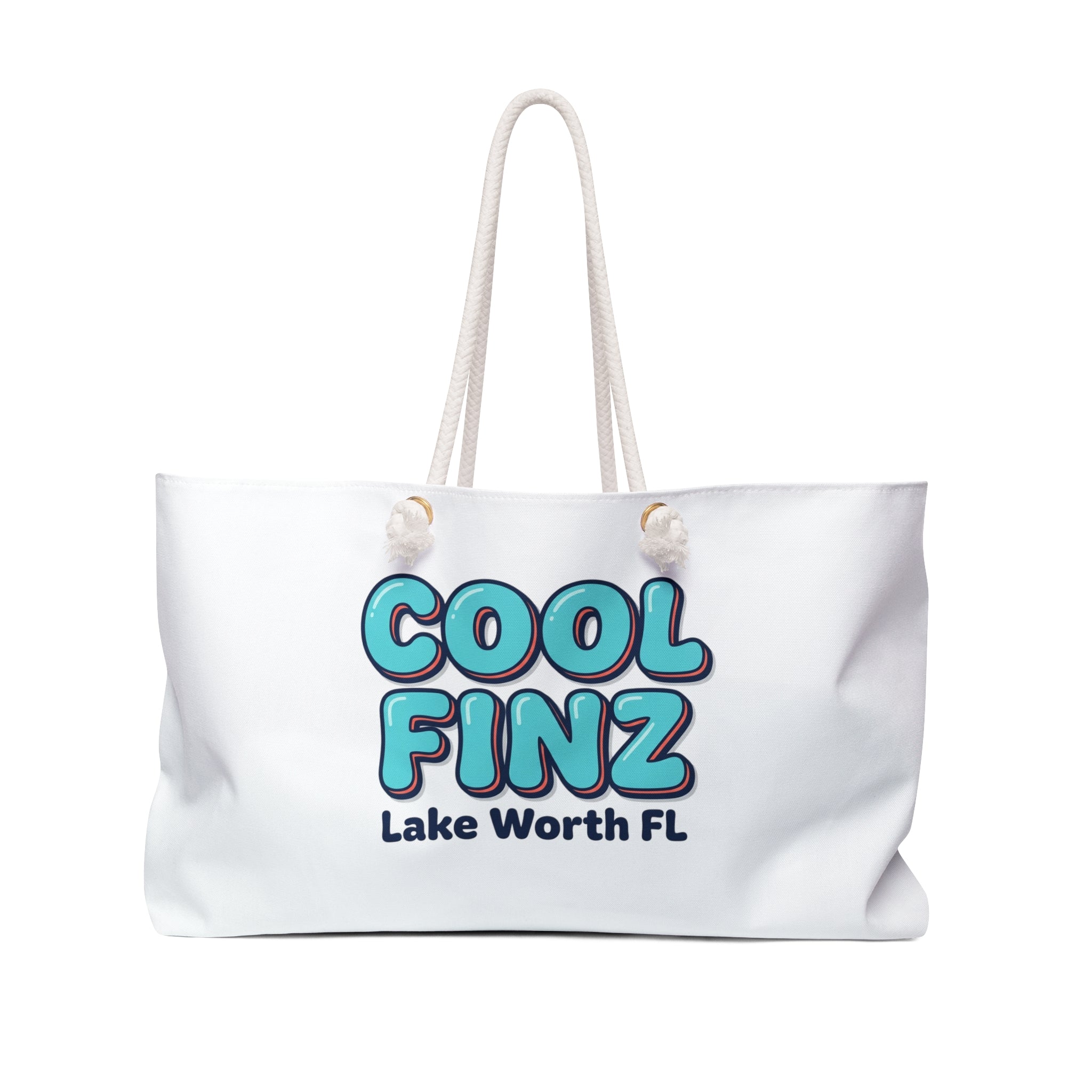 Weekender Bag — "Cool Finz" Lake Worth FL Beach Tote