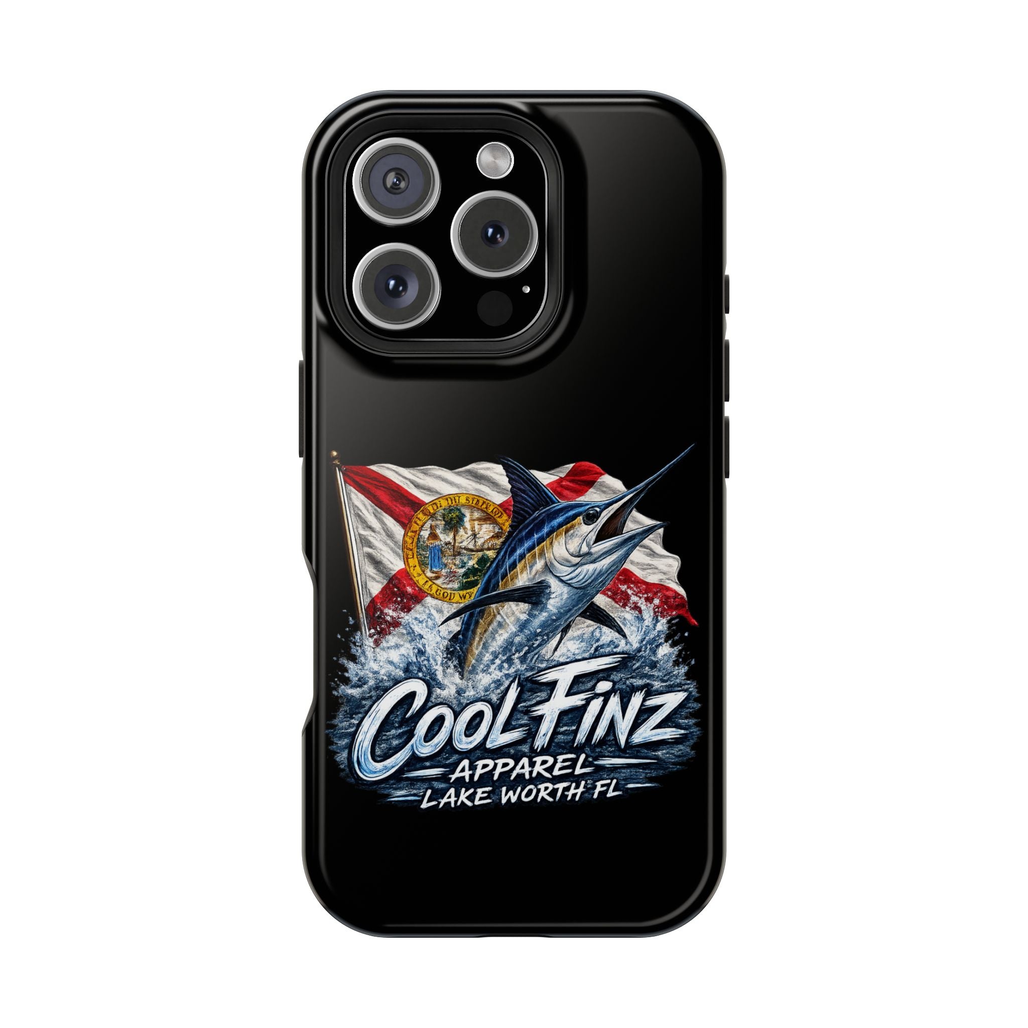 Phone Case — CoolFinz Marlin Design with Florida Flag (Magnetic Impact-Resistant)