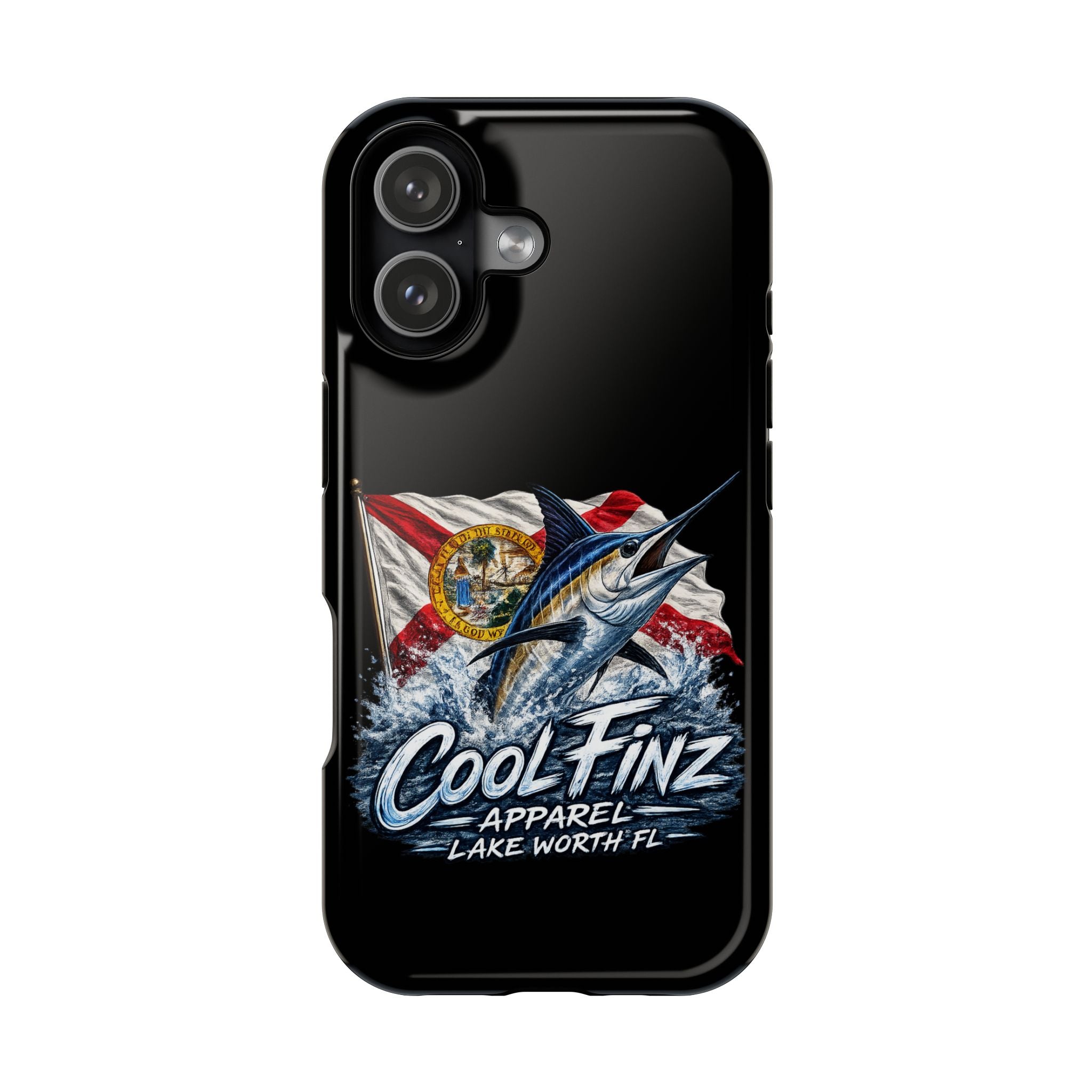 Phone Case — CoolFinz Marlin Design with Florida Flag (Magnetic Impact-Resistant)