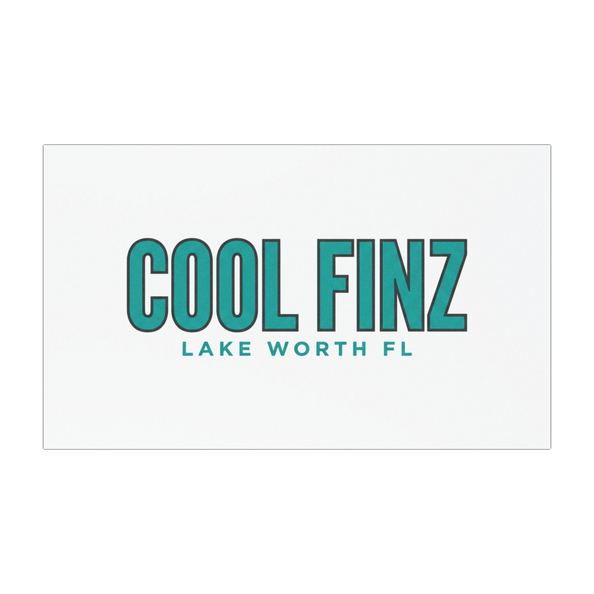 Car Magnet - "COOL FINZ" Lake Worth FL Teal Logo