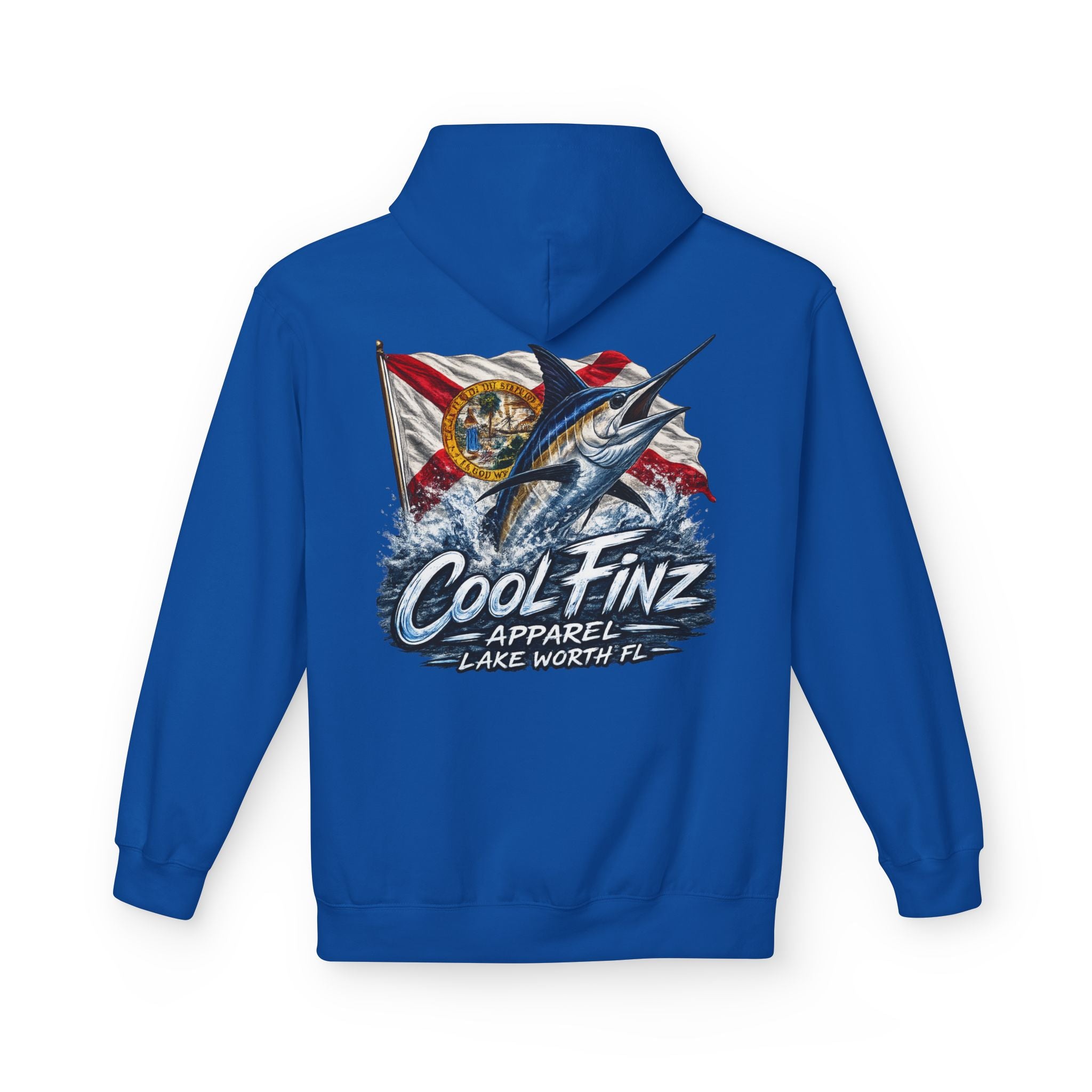 Cool.Finz Hoodie — Retro Mahi Mahi Fishing Flag Graphic Hoodie