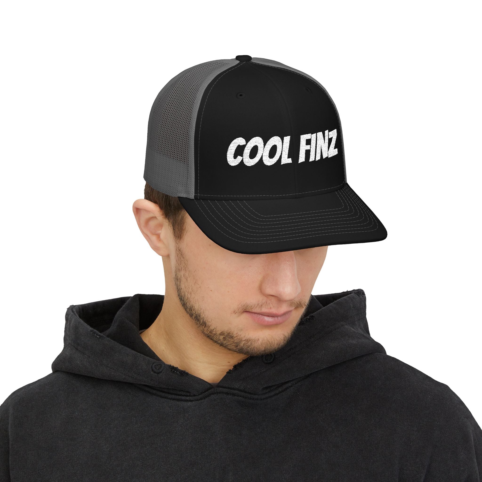 Cool Finz Snapback Trucker Cap – Bold Retro Mesh Baseball Hat