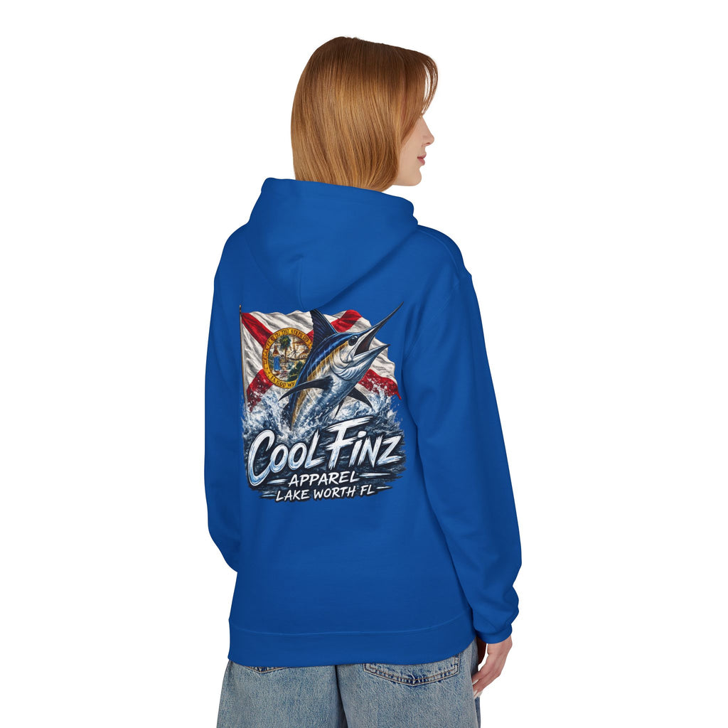Cool.Finz Hoodie — Retro Mahi Mahi Fishing Flag Graphic Hoodie