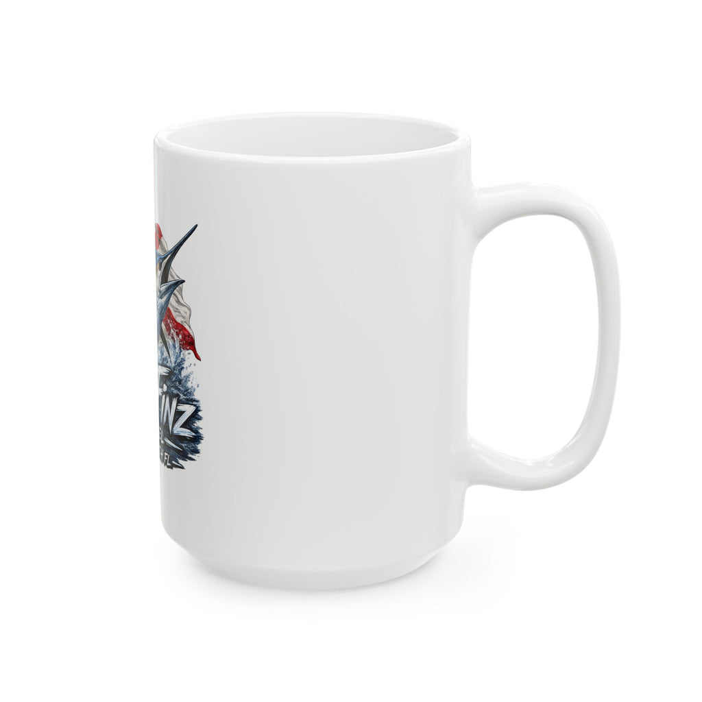 Cool Finz Marlin Mug — Lake Worth, FL Fishing Ceramic Coffee Cup (11oz/15oz)