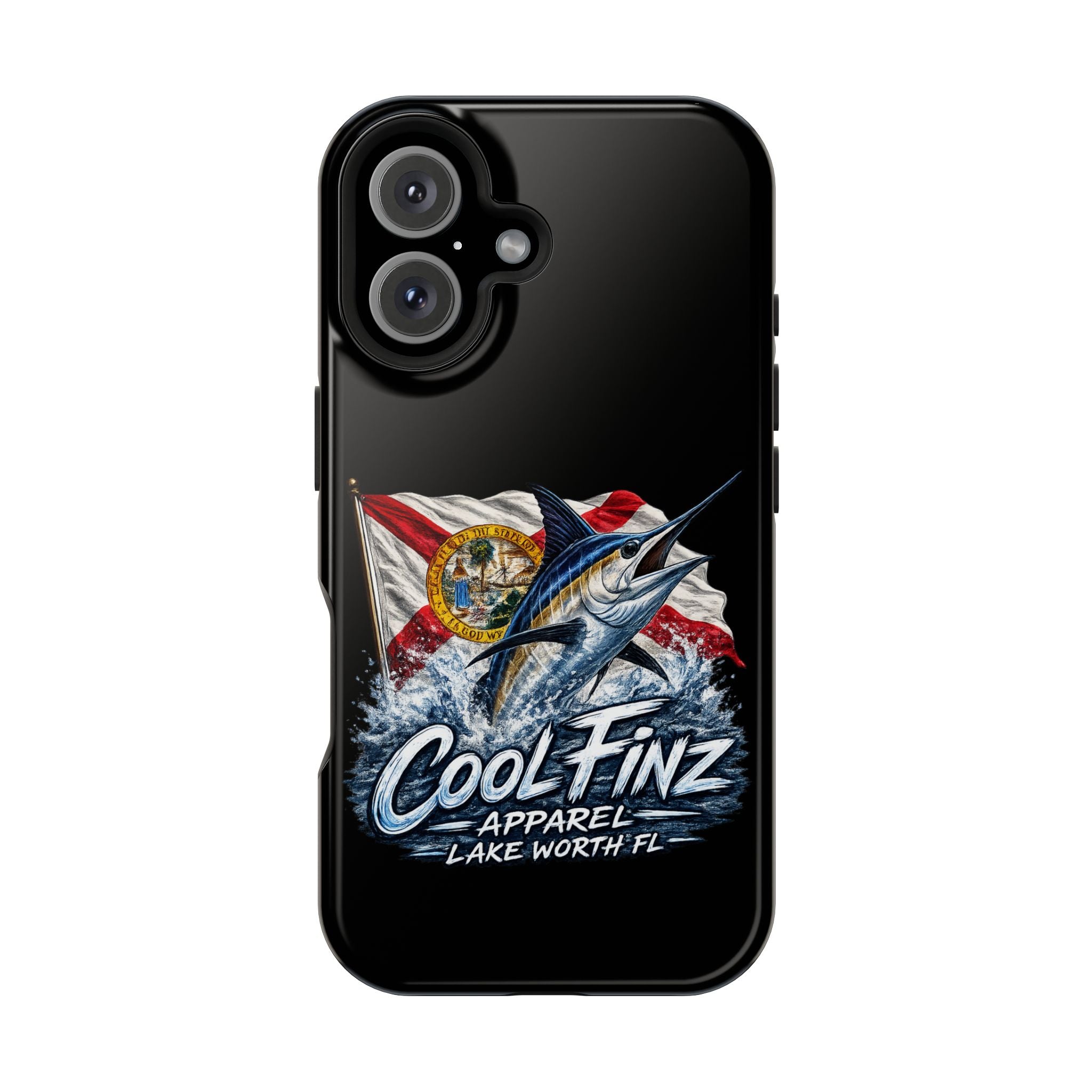 Phone Case — CoolFinz Marlin Design with Florida Flag (Magnetic Impact-Resistant)