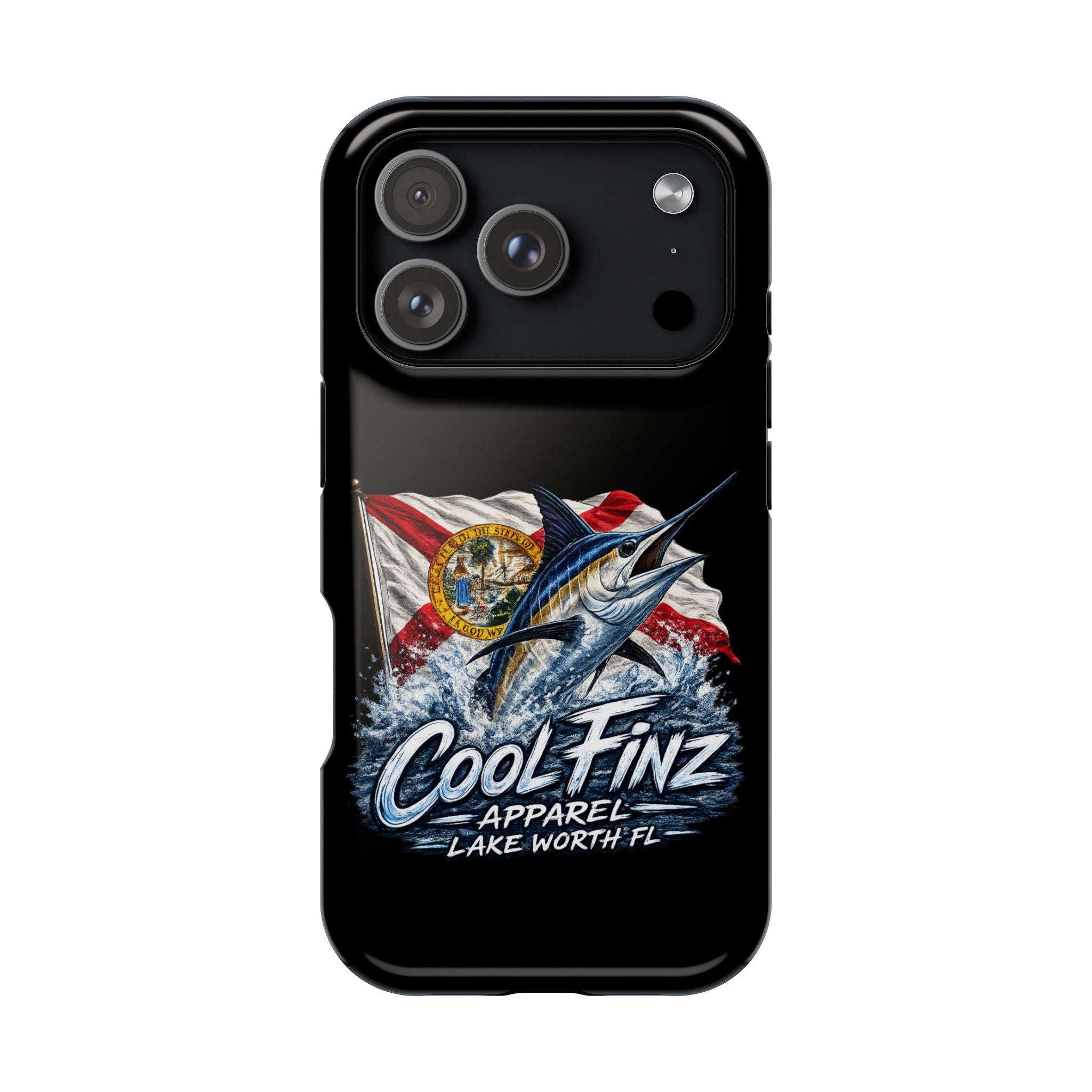 Phone Case — CoolFinz Marlin Design with Florida Flag (Magnetic Impact-Resistant)
