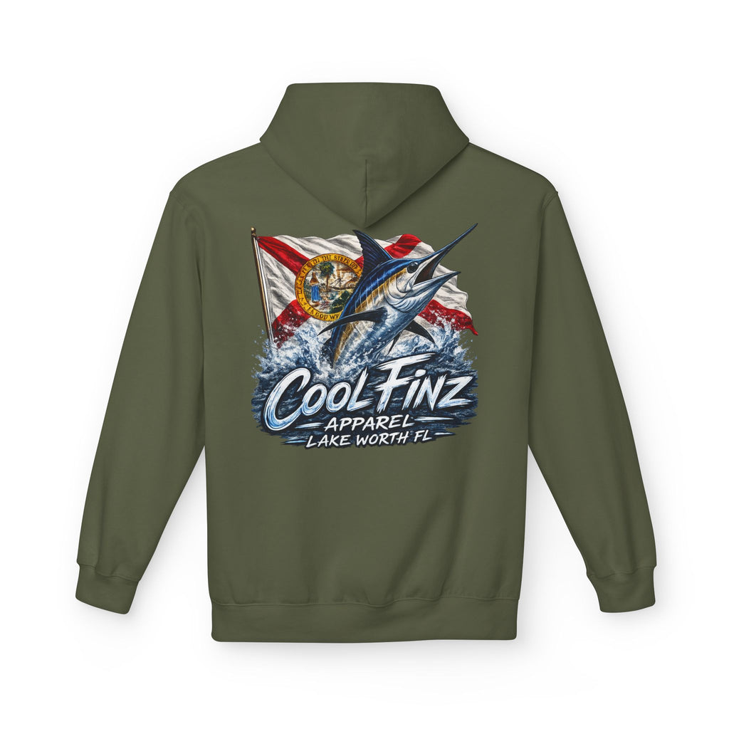 Cool.Finz Hoodie — Retro Mahi Mahi Fishing Flag Graphic Hoodie