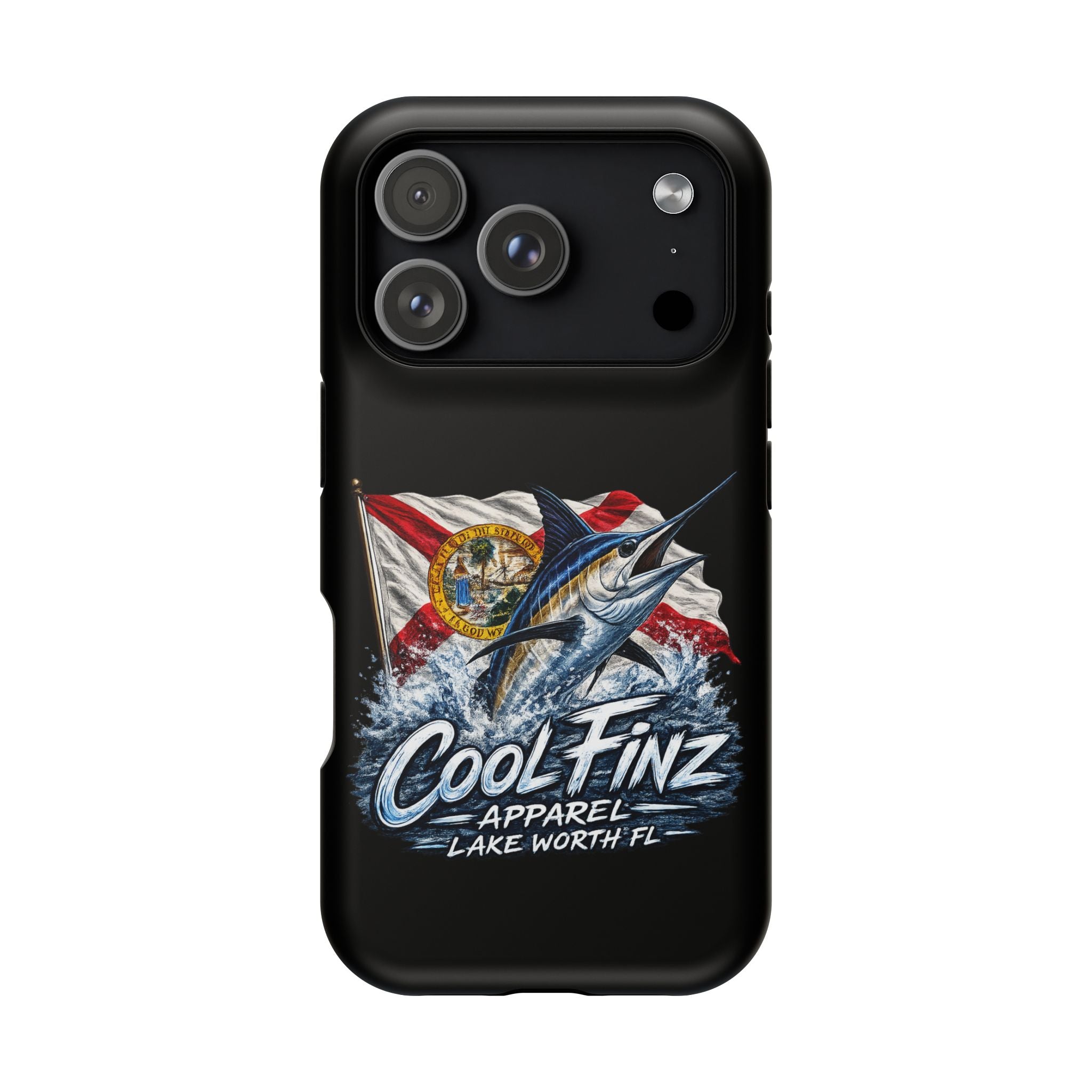 Phone Case — CoolFinz Marlin Design with Florida Flag (Magnetic Impact-Resistant)