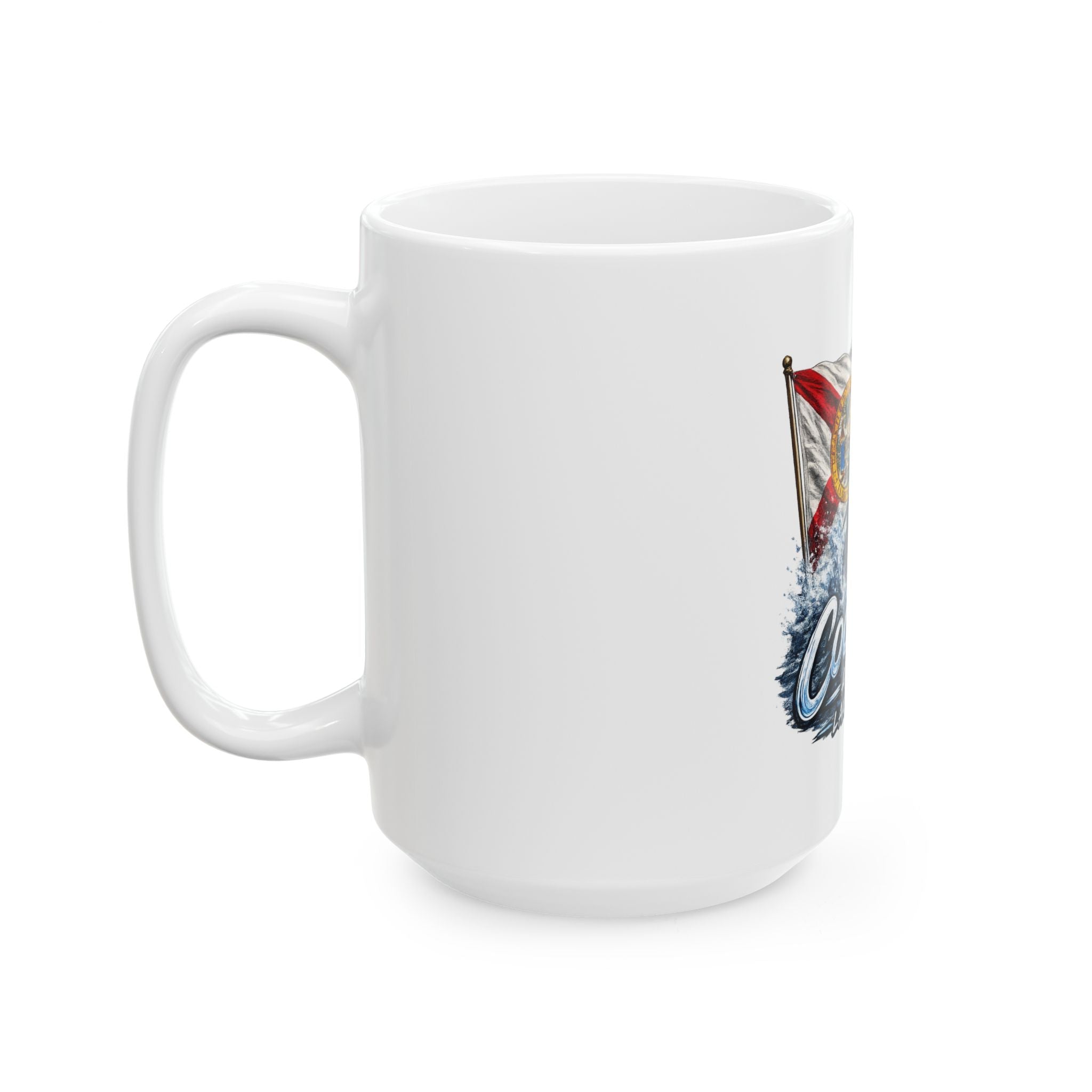 Cool Finz Marlin Mug — Lake Worth, FL Fishing Ceramic Coffee Cup (11oz/15oz)
