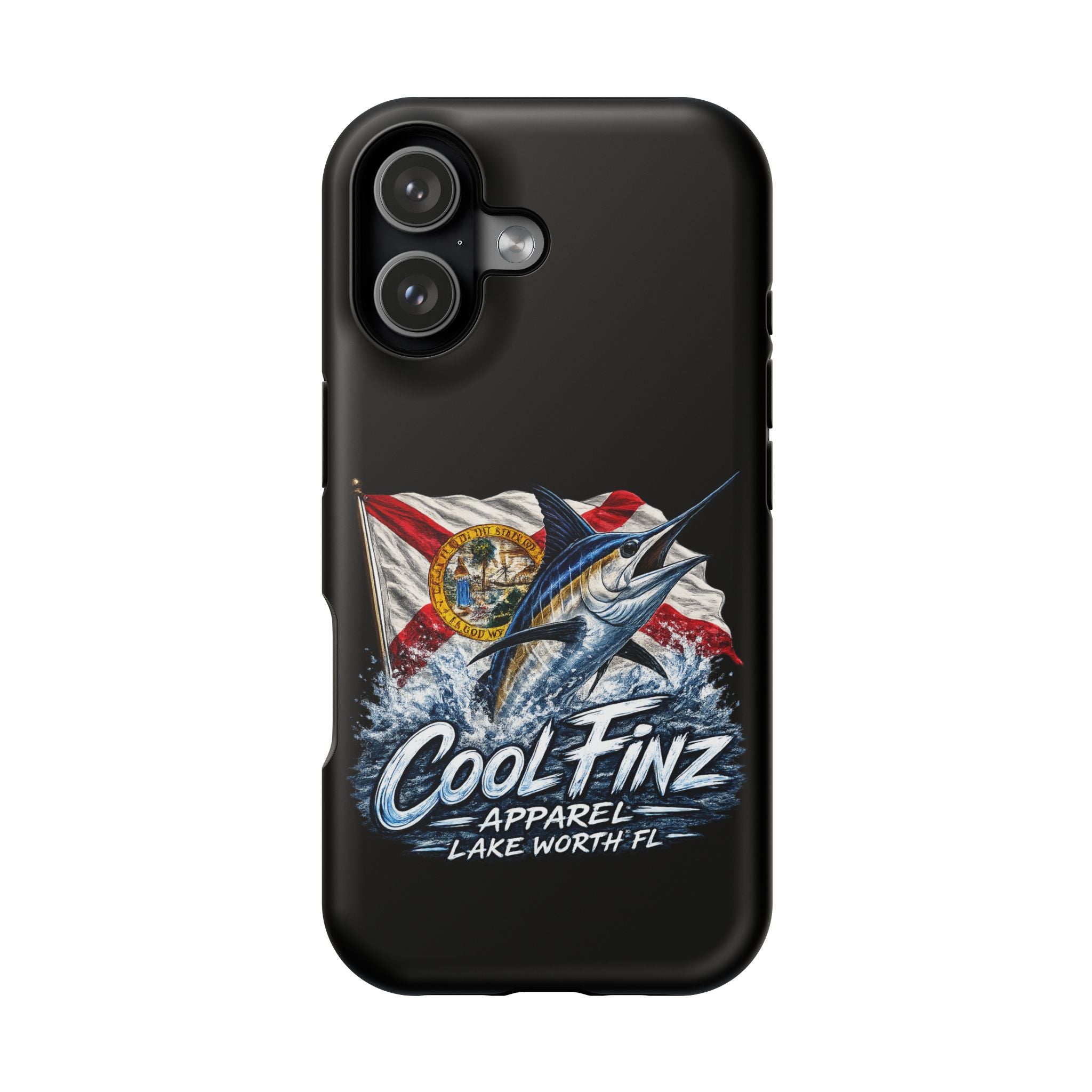 Phone Case — CoolFinz Marlin Design with Florida Flag (Magnetic Impact-Resistant)