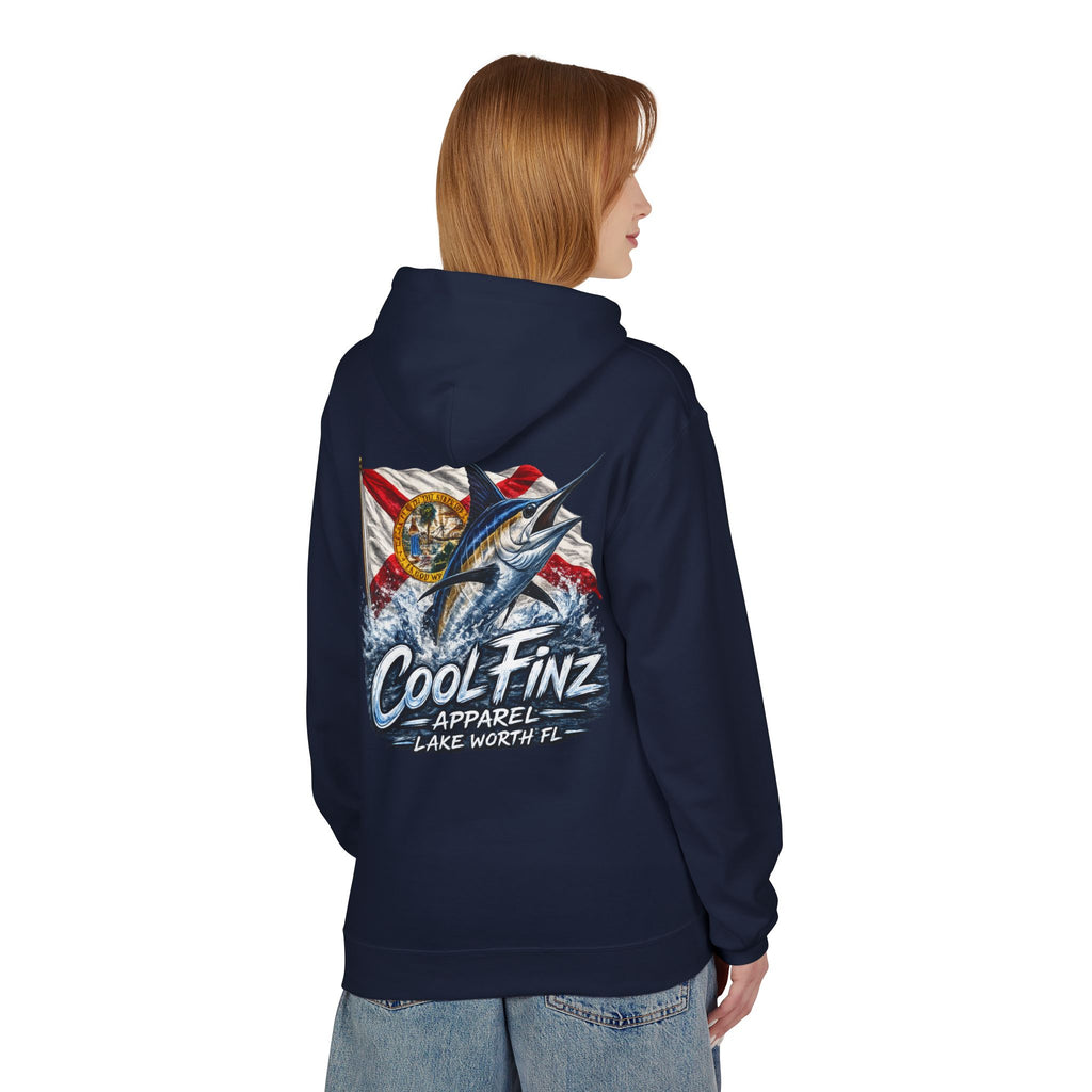 Cool.Finz Hoodie — Retro Mahi Mahi Fishing Flag Graphic Hoodie
