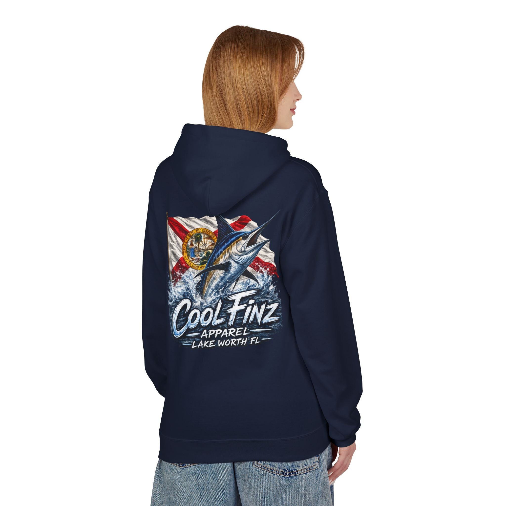 Cool.Finz Hoodie — Retro Mahi Mahi Fishing Flag Graphic Hoodie