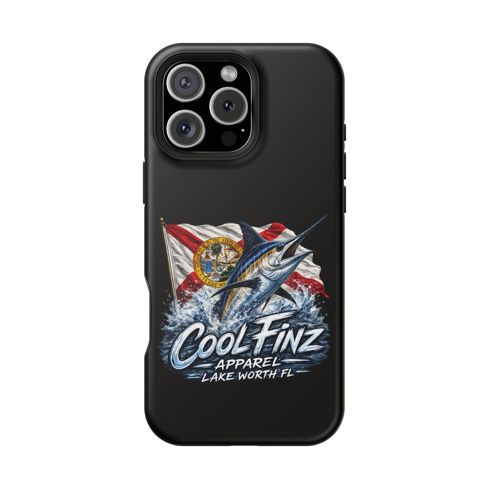 Phone Case — CoolFinz Marlin Design with Florida Flag (Magnetic Impact-Resistant)