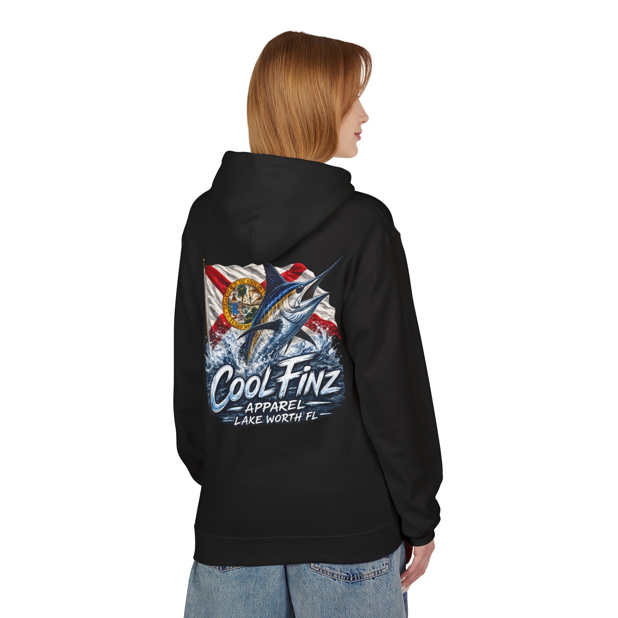 Cool.Finz Hoodie — Retro Mahi Mahi Fishing Flag Graphic Hoodie